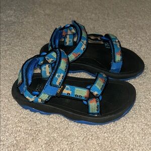 Teva Blue and Black Adventure Sandals